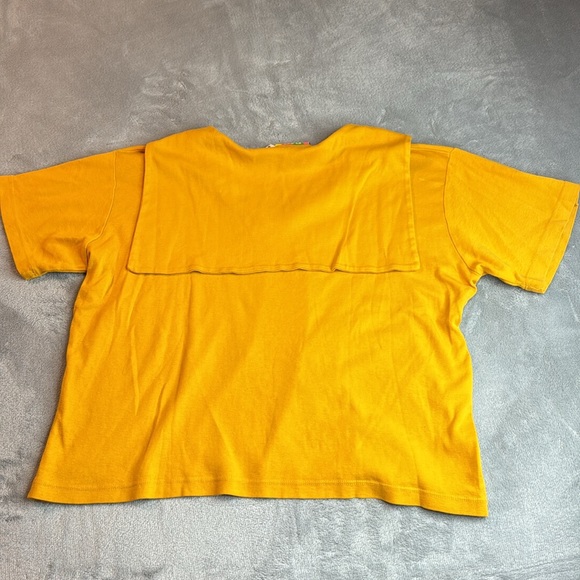 NWOT Big Bud Press Sailor Tee Top Mustard Yellow Size Small - Picture 6 of 12